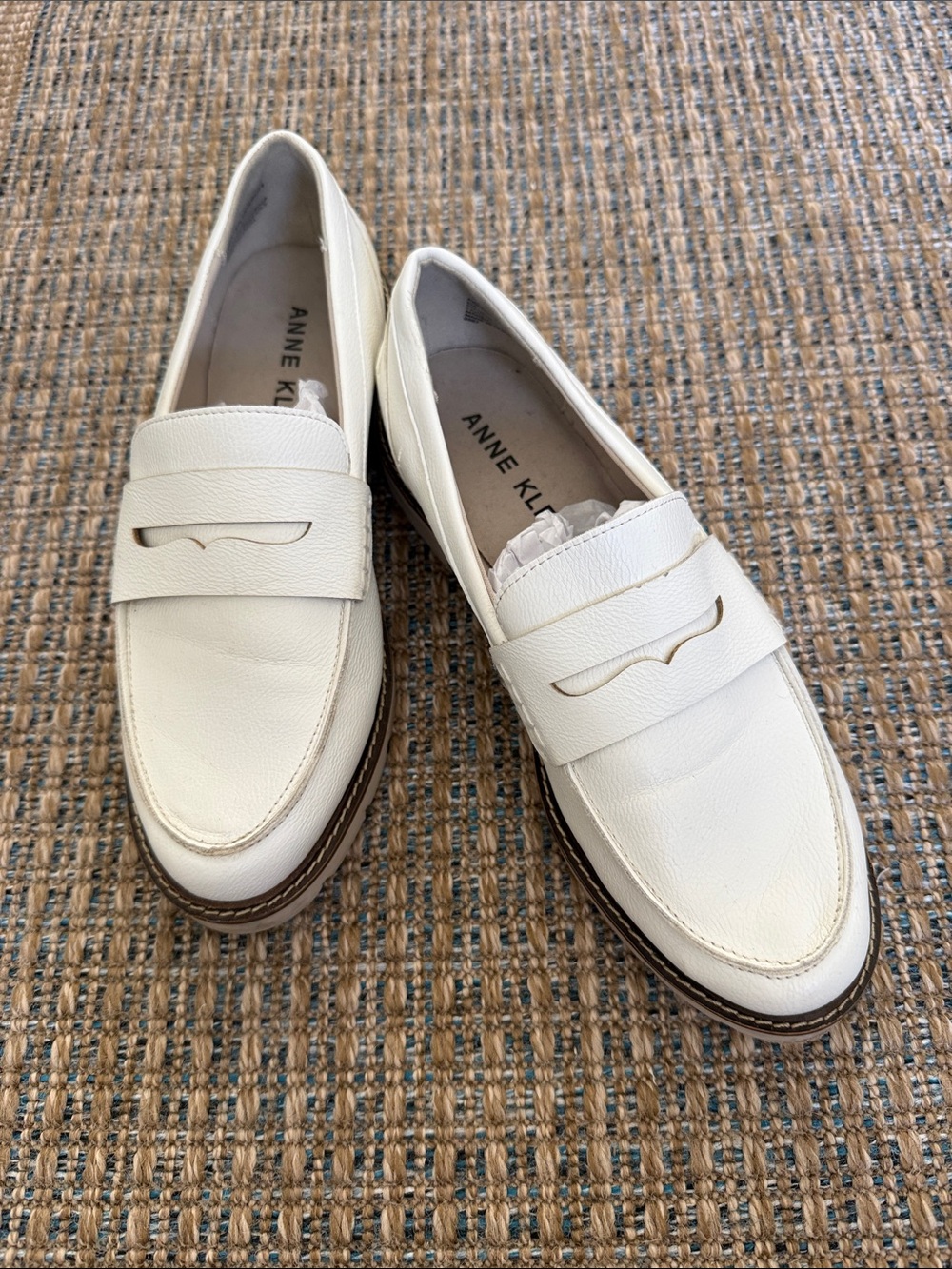 Ann Klein Women’s White Loafers 8M